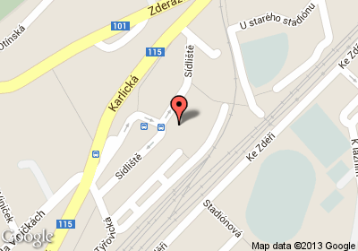 mapa - Sídliště 1100, Praha 5, 153 00